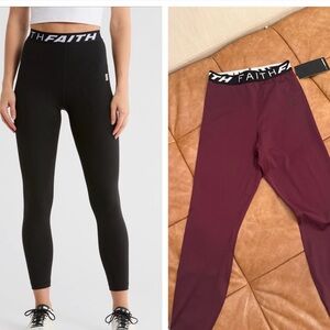 Faith Connexion Burgundy Leggings